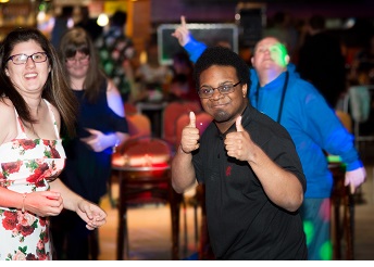 Adults with learning disabilities dancing