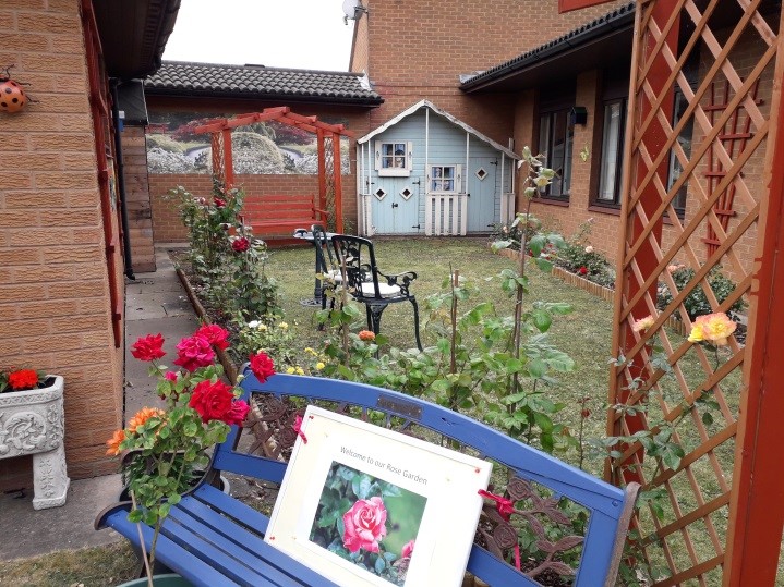 Rose garden, St Margaret's care home