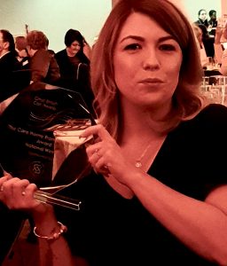 Stacey Orton winning Great British Care Award